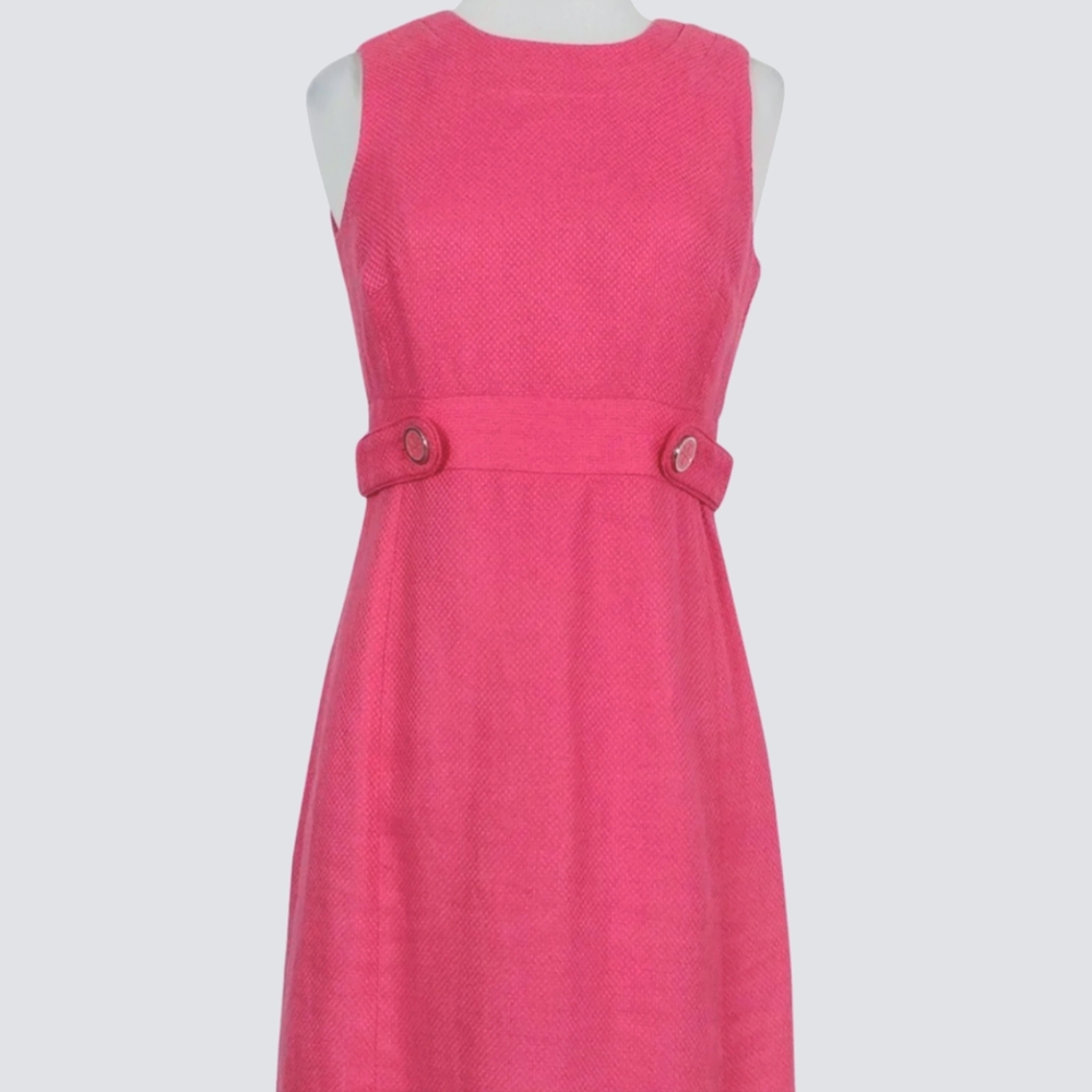 Tory Burch button waist pink dress